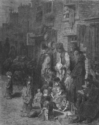 Eine Straße in Whitechapel
